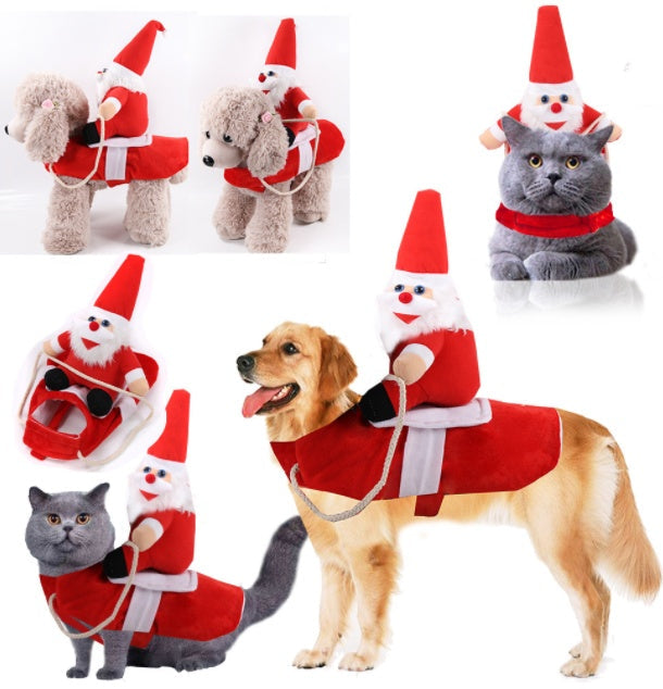 HKM-0490941 Reversible Winter Coat for Dogs and Cats - Soft Cotton Pet Apparel for Holiday Seasons