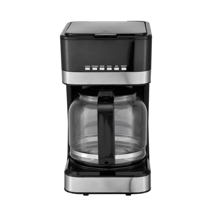 HKM-049107 LCD Timer Glass Jar Coffee Maker with Warm Plate for Drip Brewing in Europe