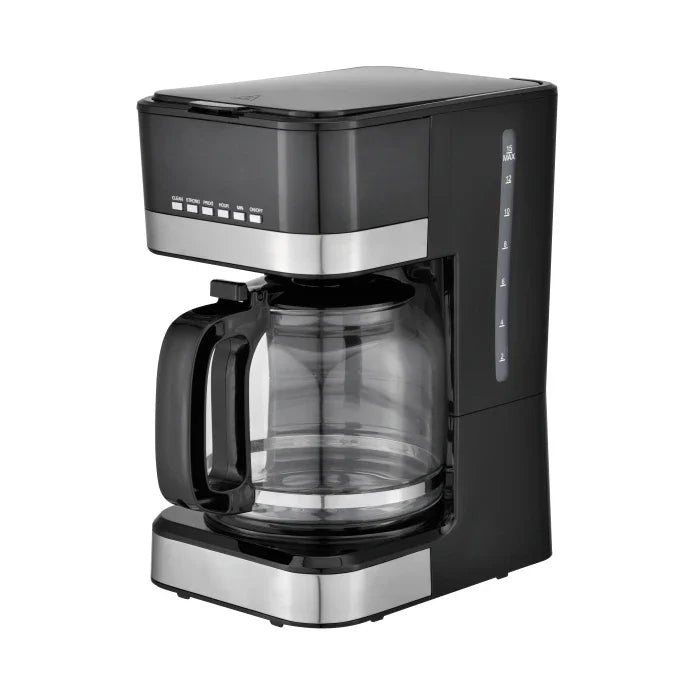 HKM-049107 LCD Timer Glass Jar Coffee Maker with Warm Plate for Drip Brewing in Europe