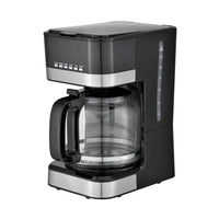 HKM-049107 LCD Timer Glass Jar Coffee Maker with Warm Plate for Drip Brewing in Europe