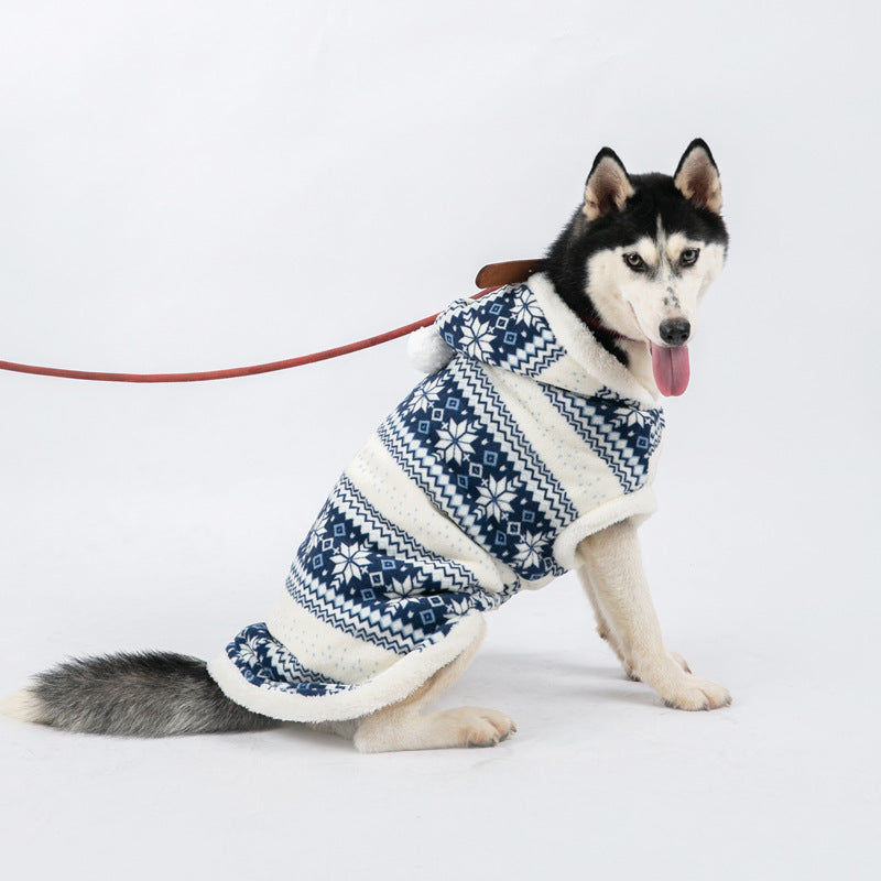HKM-0491197 Cotton Dog Jacket for Large and Medium Breeds in Blue, Red, and Patterns