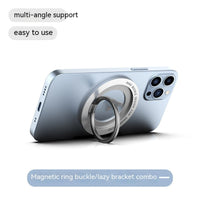 HKM-049235 Magnetic Zinc Alloy Mobile Phone Retaining Ring - Compact Design in Black, Silver, or Blue