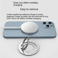 HKM-049235 Magnetic Zinc Alloy Mobile Phone Retaining Ring - Compact Design in Black, Silver, or Blue