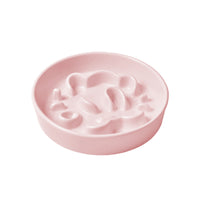 HKM-0492733 Pet Cartoon Anti-Choking Ceramic Bowl for Cats - Available in Pink, Blue, Yellow, and Beige