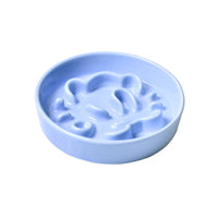 HKM-0492733 Pet Cartoon Anti-Choking Ceramic Bowl for Cats - Available in Pink, Blue, Yellow, and Beige