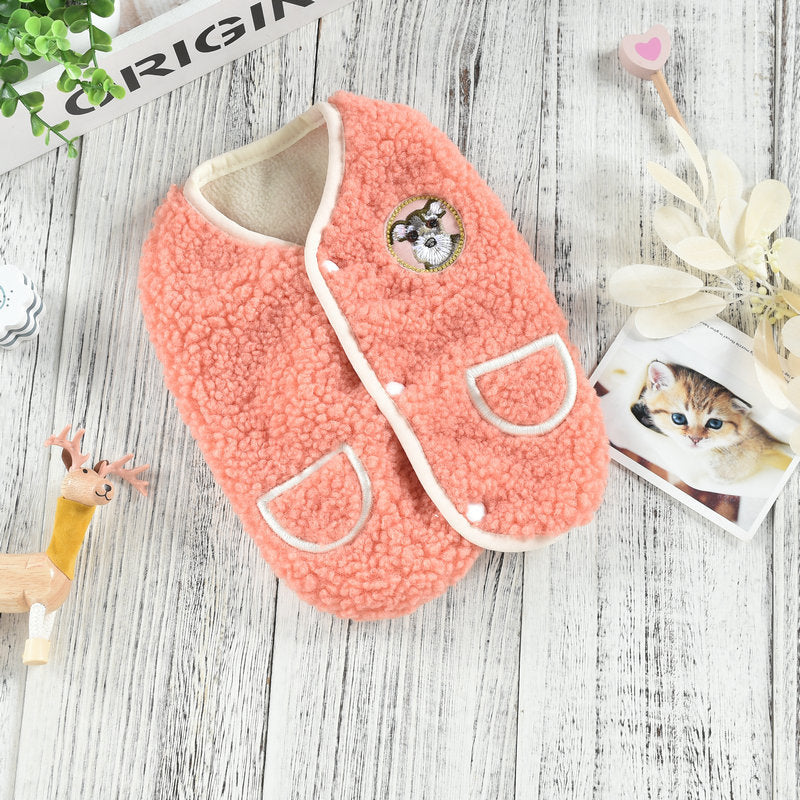 HKM-0493117 Cozy Polar Fleece Pet Vest for Autumn and Winter in Various Colors