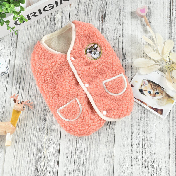 HKM-0493117 Cozy Polar Fleece Pet Vest for Autumn and Winter in Various Colors
