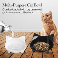 HKM-0494013 Non-Slip Shallow Cat and Dog Bowls - Food & Water Bowl for Small Pets with Anti-Skid Base