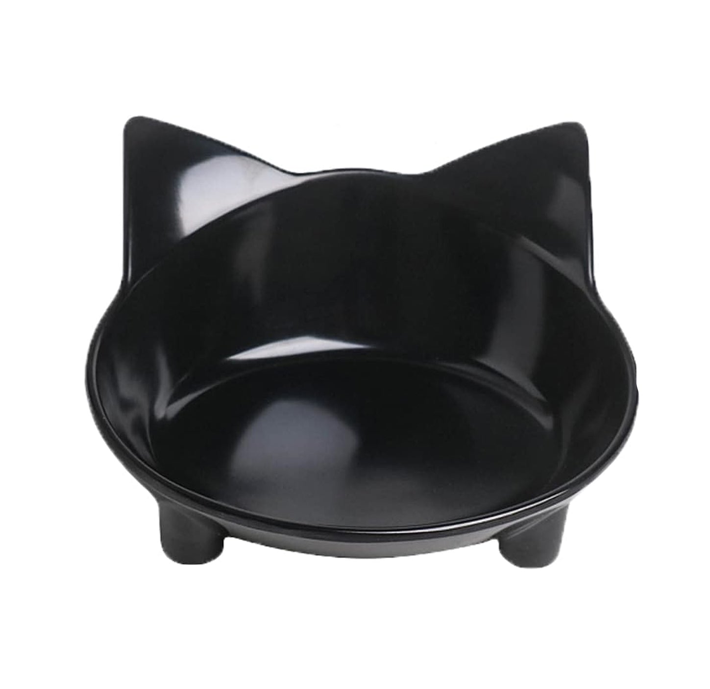 HKM-0494013 Non-Slip Shallow Cat and Dog Bowls - Food & Water Bowl for Small Pets with Anti-Skid Base