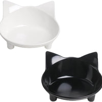 HKM-0494013 Non-Slip Shallow Cat and Dog Bowls - Food & Water Bowl for Small Pets with Anti-Skid Base