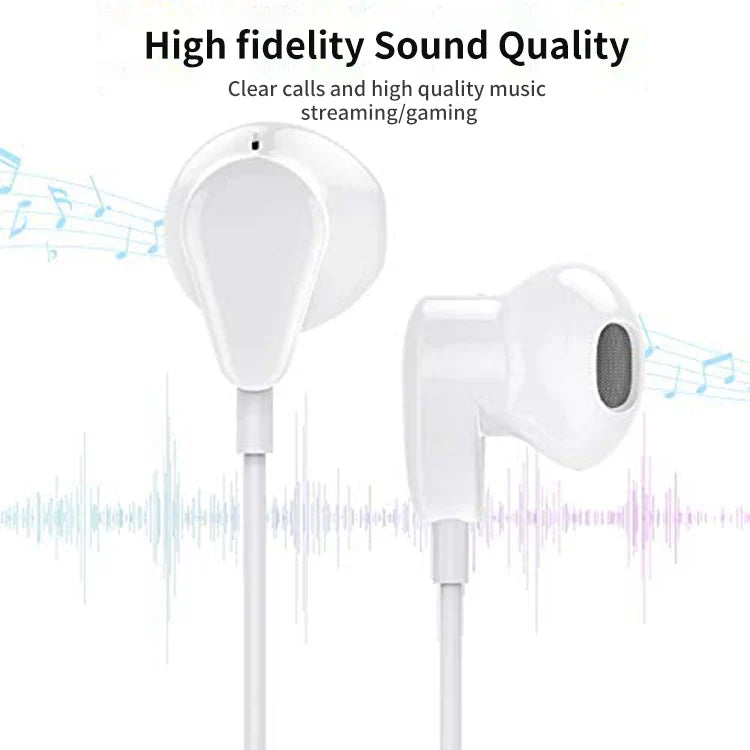 HKM-049427 USB C Wired Earphones with Mic for iPhone 15, Samsung Galaxy, iPad Pro, OnePlus 9