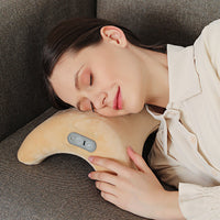HKM-049491 Vibrating Massage Pillow with Hot Compress - USB Rechargeable, Skin-Friendly Velvet