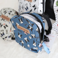 HKM-0496317 Bullfight Print Pet Backpack for Dogs and Cats - Available in White, Two Sizes