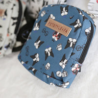 HKM-0496317 Bullfight Print Pet Backpack for Dogs and Cats - Available in White, Two Sizes