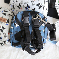 HKM-0496317 Bullfight Print Pet Backpack for Dogs and Cats - Available in White, Two Sizes