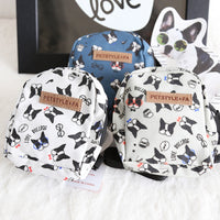 HKM-0496317 Bullfight Print Pet Backpack for Dogs and Cats - Available in White, Two Sizes