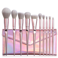 HKM-049747 Wet And Wild 10-Piece Makeup Brush Set with Brush Bag for Beginners