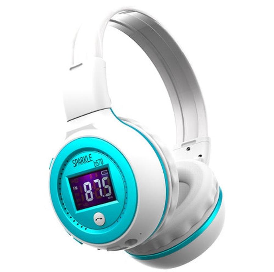 HKM-049875 Bluetooth Wireless Headset with Microphone and Memory Card Support - ZEALOT B570 Model