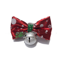 HKM-0499901 Pet Christmas Hat and Bow Tie Set - Winter Holiday Outfit for Dogs and Cats