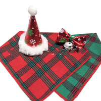 HKM-0499901 Pet Christmas Hat and Bow Tie Set - Winter Holiday Outfit for Dogs and Cats