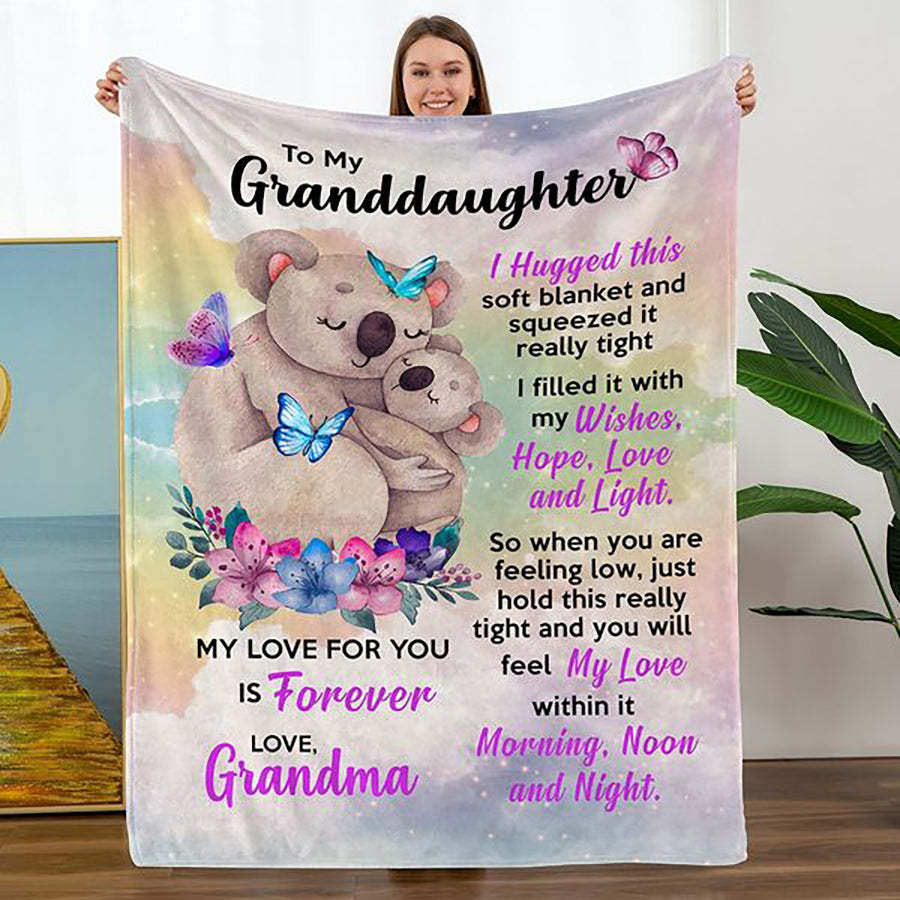HKM-050003 Cozy All-Season Flannel Blanket for Granddaughter