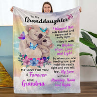 HKM-050003 Cozy All-Season Flannel Blanket for Granddaughter