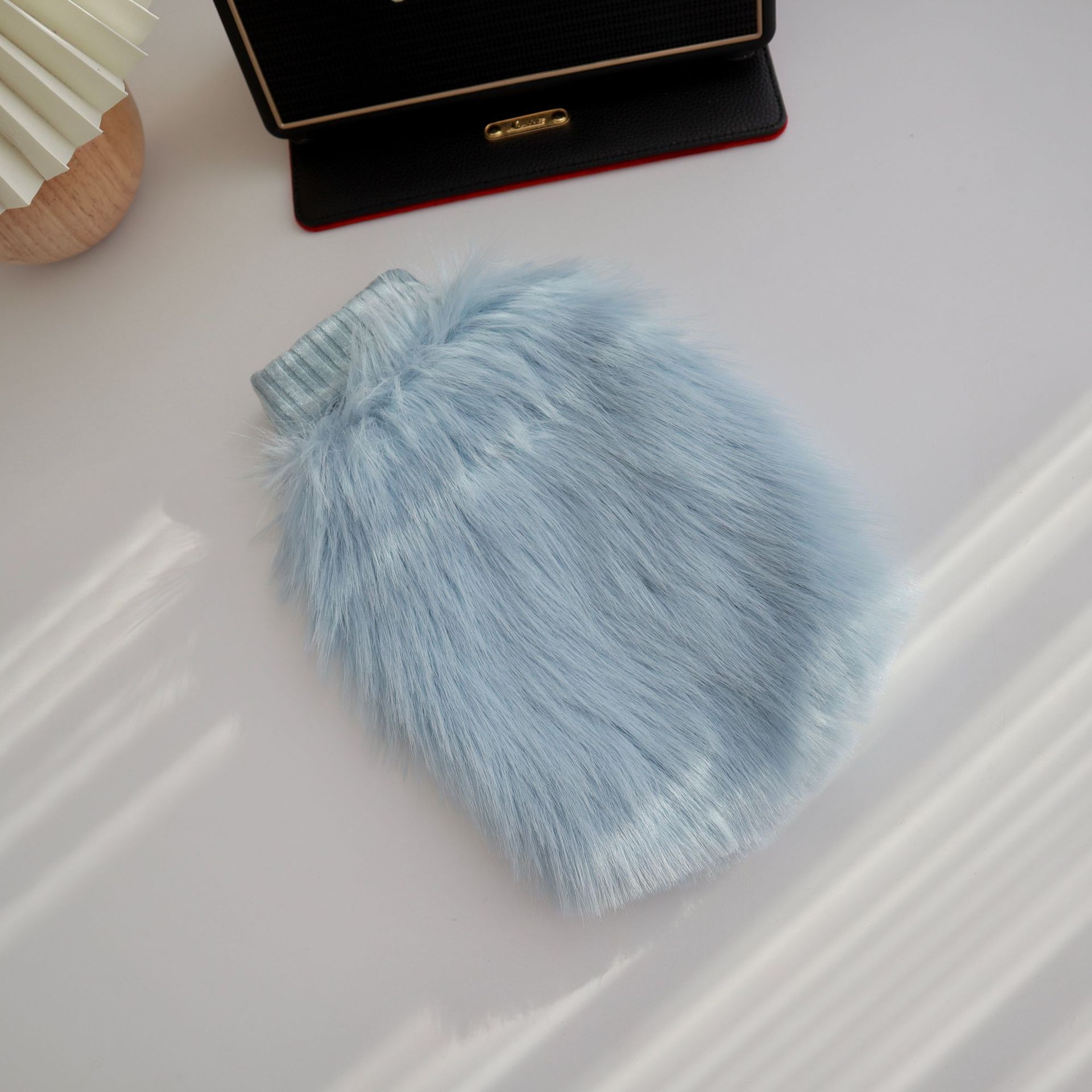 HKM-0500285 Warm Thick Fox Fur Dog Winter Clothes in Blue, Yellow, Pink