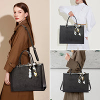 HKM-050067 Large Travel Laptop Tote Bag for Women - Multi-Functional Shoulder Handbag and Briefcase