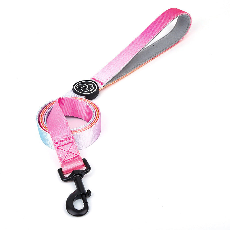 HKM-0501565 I Shaped Chest Strap Dog Collar and Leash Set in Various Colors