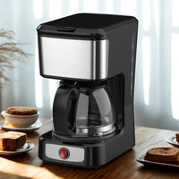 HKM-050259 Stainless Steel 5-Cup Drip Coffee Maker with Clear Water Level Indicator