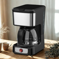 HKM-050259 Stainless Steel 5-Cup Drip Coffee Maker with Clear Water Level Indicator