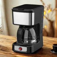 HKM-050259 Stainless Steel 5-Cup Drip Coffee Maker with Clear Water Level Indicator