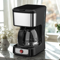 HKM-050259 Stainless Steel 5-Cup Drip Coffee Maker with Clear Water Level Indicator