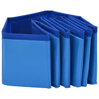 HKM-0502845 Foldable Blue PVC Dog Pool for Indoor and Outdoor Use, Non-Slip Surface, 80 x 20 cm