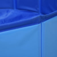 HKM-0502845 Foldable Blue PVC Dog Pool for Indoor and Outdoor Use, Non-Slip Surface, 80 x 20 cm