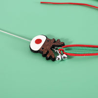 HKM-0503101 Interactive Christmas Cat Teaser with Tassel and Sound Bell - PVC Pet Toy