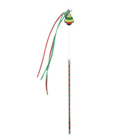 HKM-0503101 Interactive Christmas Cat Teaser with Tassel and Sound Bell - PVC Pet Toy