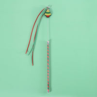 HKM-0503101 Interactive Christmas Cat Teaser with Tassel and Sound Bell - PVC Pet Toy