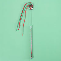 HKM-0503101 Interactive Christmas Cat Teaser with Tassel and Sound Bell - PVC Pet Toy