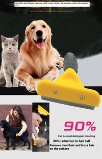 HKM-0503869 Dog Hair Removal Comb in Stainless Steel - Small, Medium, and Large Sizes Available
