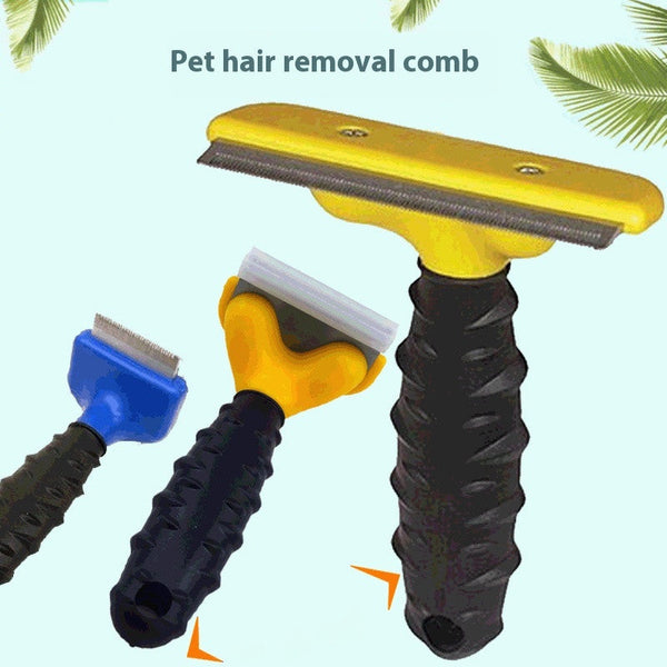 HKM-0503869 Dog Hair Removal Comb in Stainless Steel - Small, Medium, and Large Sizes Available