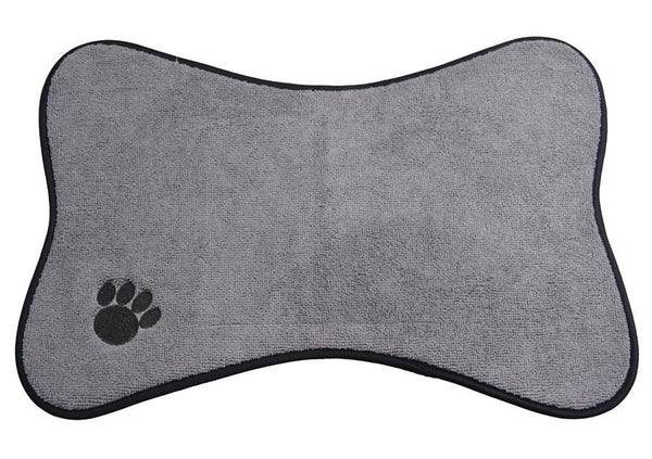 HKM-0504125 Microfiber Anti-Slip Dog and Cat Bowl Place Mat - Removable and Washable Pet Food Mat