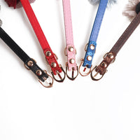 HKM-0504253 Flower PU Dog and Cat Collar - Adjustable 1.0*28CM & 1.3*40CM Sizes
