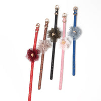 HKM-0504253 Flower PU Dog and Cat Collar - Adjustable 1.0*28CM & 1.3*40CM Sizes