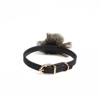 HKM-0504253 Flower PU Dog and Cat Collar - Adjustable 1.0*28CM & 1.3*40CM Sizes