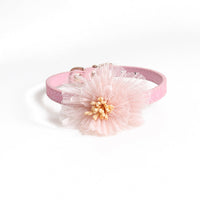 HKM-0504253 Flower PU Dog and Cat Collar - Adjustable 1.0*28CM & 1.3*40CM Sizes