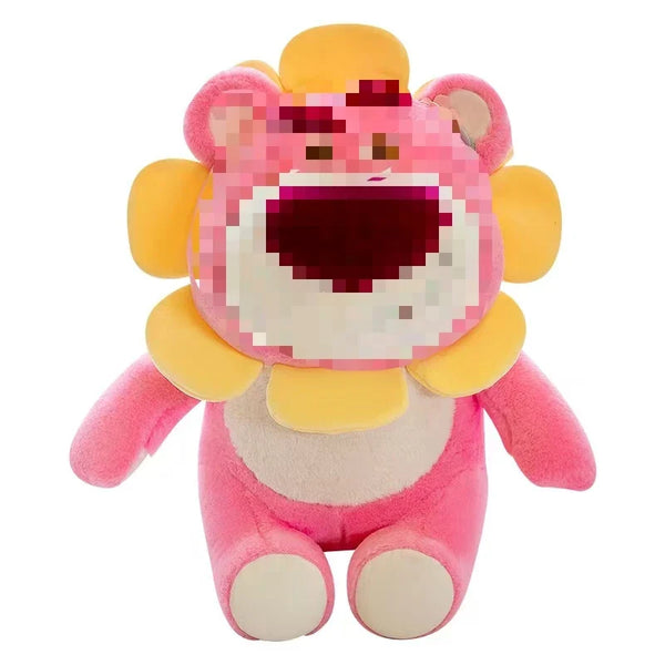 HKM-050515 Cute Strawberry Bear Plush Toy - Soft Stuffed Doll for Kids, Ideal for Birthdays and Holidays, Various Sizes Available