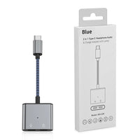 HKM-050579 Type-C Headphone Jack Adapter with 60W Fast Charging for Compatible Devices