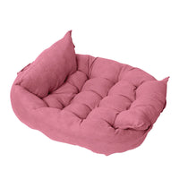 HKM-0508093 Customizable Multifunctional Folding Square Pet Cushion - Soft Deerskin Velvet with PP Cotton Filling, Stylish Design in Five Colors
