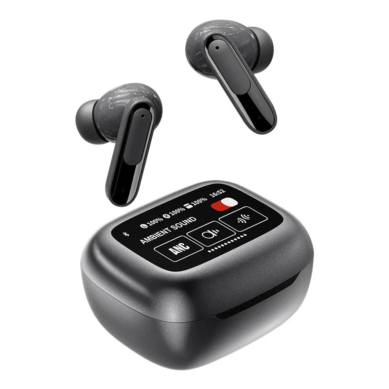 HKM-050835 TWS In-Ear Headset with Smart Touch Screen, Bluetooth Connectivity, LED Battery Indicator